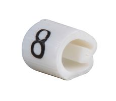 6171908 - Z Type Cable Marker, 8, Straight Cut, White, 3.4-5.7mm, Box of 1000