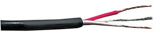 PELB0583 - 2 Core Flexible Microphone Cable, 20/0.1mm, Black, 100m