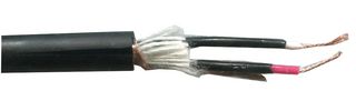 PELB0584 - 2 Core Balanced Microphone Cable, 20/0.12mm, Black, 100m