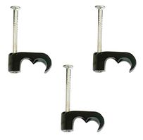 PELB0632 - Twin Cable Clip, Black, 2x 5mm Cables, Pack of 100
