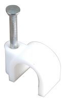 PP2839 - Round Cable Clips, 9mm, White, Pack of 100