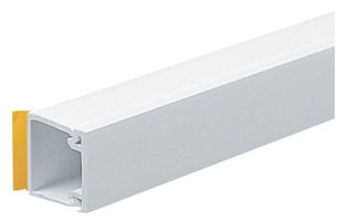 MMT1SFWH - Self Adhesive Mini Trunking, 16mm x 16mm x 3m (HxWxL), White PVCu