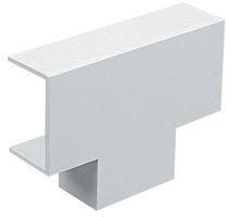 TT5-5WH - PVCu Mini Trunking Square Equal Tee, 50x25mm
