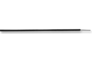 EW1/0.6BLK100M - Solid Core Equipment Wire, 1/0.60mm, Black, 100m