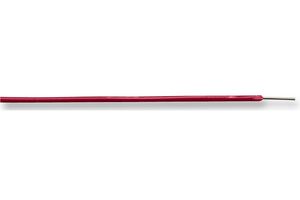 EW1/0.6RED100M - Solid Core Equipment Wire, 1/0.60mm, Red, 100m
