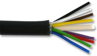 PELB0680 - 16-2-8A 8 Core Unscreened Cable, 0.2mm, Black, 25m