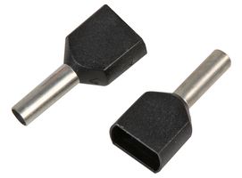 PP01546 - French Twin Ferrule Black 1.5mm, 100 Pack
