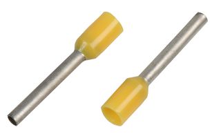 PP01551 - German Single Ferrule 1mm Yellow, 100 Pack