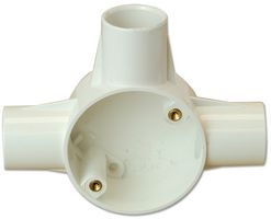 CJB25/3W - 3-Way T-Box - 25mm System - White