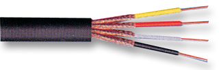 JY-1166 - 4-Core Individually Screened Audio Cable Black 100m Reel
