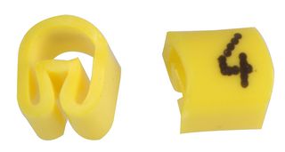 PTV3 4 YELLOW 100/BG - Cable Marker 4 Yellow 100 Pack