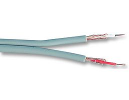 JY-1066 GREY - Twin Individually Screened Audio Cable 10/0.12mm Grey 100m Reel