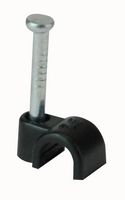PP01611 - Round Cable Clip, 3.5mm, Black, Pack of 100