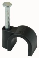 PP01620 - Round Cable Clips Black 8mm 100 Pack