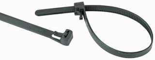 PP01673 - Releasable Cable Ties, 200mm x 7.5mm, Black, Pack of 100