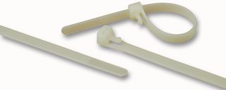 PP01676 - Releasable Cable Ties, 150mm x 7.5mm, Natural, Pack of 100