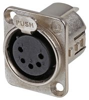 716-0500 - XLR Panel Socket, 5 Pole, Nickel