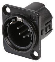 719-0500 - XLR Panel Plug, 5 Pole, Black