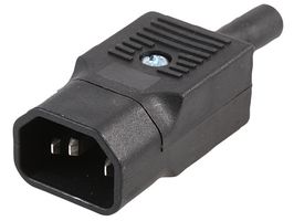 PX0686 - Rewireable IEC C14 Plug (E), Black, Straight