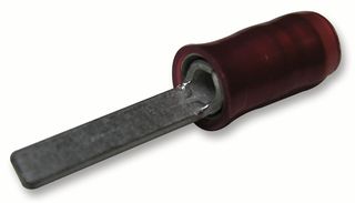 150730 - Flat Tab PIDG Red 6.35mm Crimp Terminal, 50 Pack