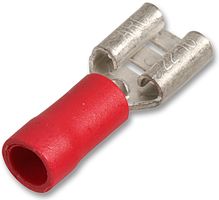 PP01756 - Female Push On  Crimp Terminal Red 12A, 4.8mm x 0.5, 100 Pack