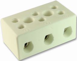 CHTB16/3N - Ceramic Terminal Block, 3 Way, 76A, High Temperature