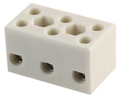 DESTB-0403 - Ceramic Terminal Block, 3 Way, 41A, 750V, High Temperature