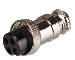 CUF4 - Velleman - 4-Pin Circular, In-Line Locking Socket | CPC