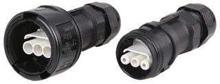 185-9000 - Aqua-Safe In-Line Waterproof Connection Assembly, 3 Pole, Plug & Socket, 9mm Cable