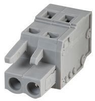 231-102/026-000 - Pluggable Terminal Socket Connector with CAGE CLAMP Actuation, 2 way, 5mm pitch, Grey
