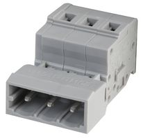 231-603 - Pluggable Terminal Plug Connector with CAGE CLAMP Actuation, 3 way, 5mm pitch, Grey