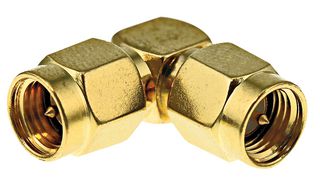 ADP-SMAM-SMAM90 - 50 Ohm SMA Plug to SMA Plug Right Angled Adaptor - Gold Plated
