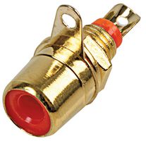 PSG08594 - RCA Phono Chassis Mount Socket, Red, Gold Plated