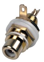 PSG08635 - RCA Phono Socket, Chassis Mount, Gold Plated, White