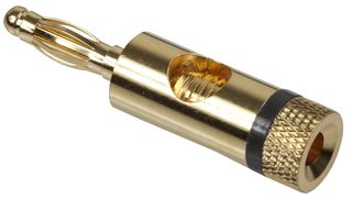 PSG08638 - 4mm Banana Plug, Gold Plated, Black