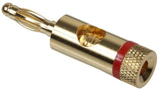 PSG08639 - 4mm Banana Plug, Gold Plated, Red