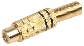 PSG08648 - RCA Phono Socket, Gold Plated, Black