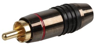PSG08659 - RCA Phono Plug, Black/Red, Gold Plated