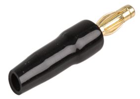PSG08682 - 4mm Gold Plated Banana Plug, Black