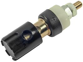 CL681561 - Panel Mount Binding Post, Spring Terminal, Black, 15A, 48V