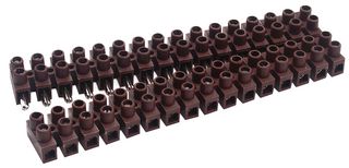 HY115/16 FVSP - 16 Pole Plug & Socket Terminal Block, 450V AC, 35A, Polyamide PA6.6, Brown