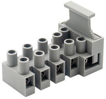 TLF-100EW-5P - 5-Pole Vertical Fuse Terminal Block, No Earth, 450V, 24A