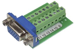 CLB-VGA15F-16TB-2 - 15-Pin VGA Socket Terminal Block Connector