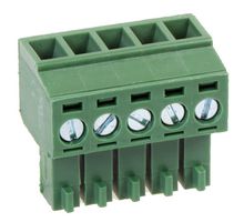 MC000059 - 3.5mm Pluggable Terminal Block, Plug, 5 Way, 26AWG to 16AWG, 10A 