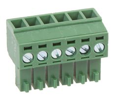 MC000060 - 3.5mm Pluggable Terminal Block, Plug, 6 Way, 26AWG to 16AWG, 10A 