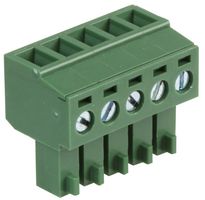 MC000099 - 3.81mm Pluggable Terminal Block, Plug, 5 Way, 26AWG to 16AWG, 10 A