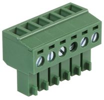 MC000100 - 3.81mm Pluggable Terminal Block, Plug, 6 Way, 26AWG to 16AWG, 10 A