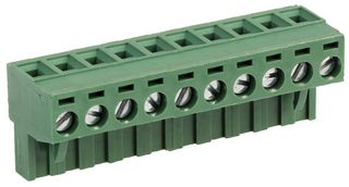 MC000182 - 5.08mm Pluggable Terminal Block, Plug, 10 Way, 26AWG to 12AWG, 16A