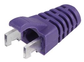 PS6PU#100 - RJ45 Strain Relief Boots, Pack of 100, Purple