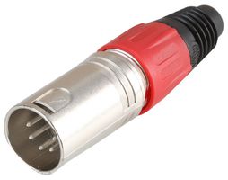 PSG08714 - 5 Pole XLR Plug, Red